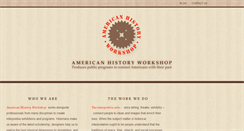 Desktop Screenshot of americanhistoryworkshop.com